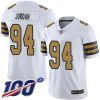 Nike Saints #94 Cameron Jordan White Men's Stitched NFL Limited Rush 100th Season Jersey - Custom Name