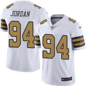 Nike Saints #94 Cameron Jordan White Men's Stitched NFL Limited Rush Jersey - Custom Name