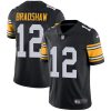 Nike Steelers #12 Terry Bradshaw Black Alternate Men's Stitched NFL Vapor Untouchable Limited Jersey - Custom Name