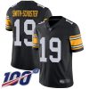 Nike Steelers #19 JuJu Smith-Schuster Black Alternate Men's Stitched NFL 100th Season Vapor Limited Jersey - Custom Name