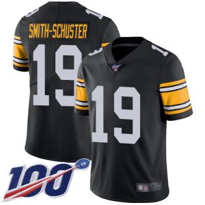 Nike Steelers #19 JuJu Smith-Schuster Black Alternate Men's Stitched NFL 100th Season Vapor Limited Jersey - Custom Name