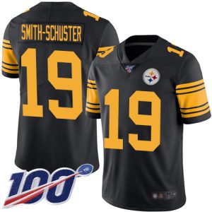 Nike Steelers #19 JuJu Smith-Schuster Black Men's Stitched NFL Limited Rush 100th Season Jersey - Custom Name