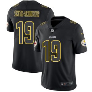 Nike Steelers #19 JuJu Smith-Schuster Black Men's Stitched NFL Limited Rush Impact Jersey - Custom Name