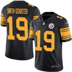 Nike Steelers #19 JuJu Smith-Schuster Black Men's Stitched NFL Limited Rush Jersey - Custom Name