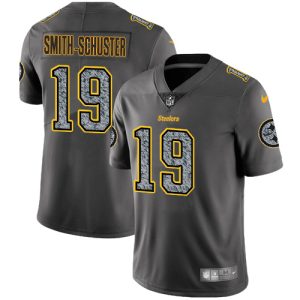 Nike Steelers #19 JuJu Smith-Schuster Gray Static Men's Stitched NFL Vapor Untouchable Limited Jersey - Custom Name