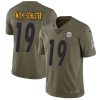Nike Steelers #19 JuJu Smith-Schuster Olive Men's Stitched NFL Limited 2017 Salute to Service Jersey - Custom Name