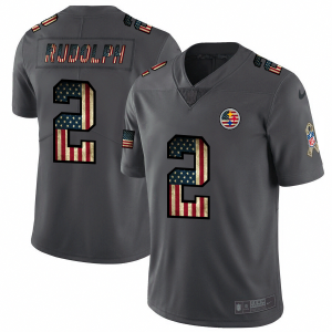 Nike Steelers #2 Mason Rudolph 2018 Salute To Service Retro USA Flag Limited NFL Jersey - Custom Name