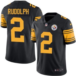 Nike Steelers #2 Mason Rudolph Black Men's Stitched NFL Limited Rush Jersey - Custom Name
