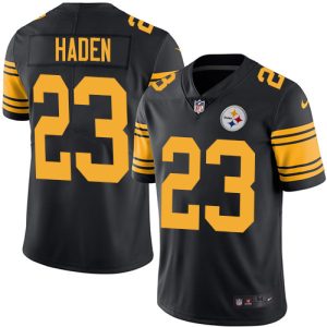 Nike Steelers #23 Joe Haden Black Men's Stitched NFL Limited Rush Jersey - Custom Name