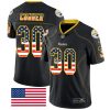 Nike Steelers #30 James Conner Black Men's Stitched NFL Limited Rush USA Flag Jersey - Custom Name