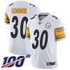 Nike Steelers #30 James Conner White Men's Stitched NFL 100th Season Vapor Limited Jersey - Custom Name