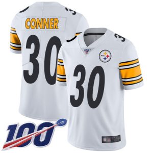 Nike Steelers #30 James Conner White Men's Stitched NFL 100th Season Vapor Limited Jersey - Custom Name