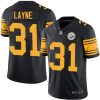 Nike Steelers #31 Justin Layne Black Men's Stitched NFL Limited Rush Jersey - Custom Name