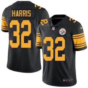 Nike Steelers #32 Franco Harris Black Men's Stitched NFL Limited Rush Jersey - Custom Name