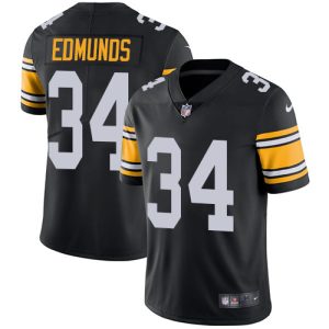 Nike Steelers #34 Terrell Edmunds Black Team Color Men's Stitched NFL Vapor Untouchable Limited Jersey - Custom Name