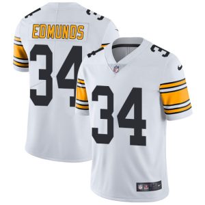 Nike Steelers #34 Terrell Edmunds White Men's Stitched NFL Vapor Untouchable Limited Jersey - Custom Name