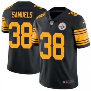 Nike Steelers #38 Jaylen Samuels Black Men's Stitched NFL Limited Rush Jersey - Custom Name