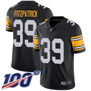 Nike Steelers #39 Minkah Fitzpatrick Black Alternate Men's Stitched NFL 100th Season Vapor Limited Jersey - Custom Name