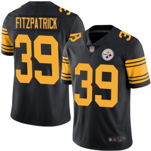 Nike Steelers #39 Minkah Fitzpatrick Black Men's Stitched NFL Limited Rush Jersey - Custom Name