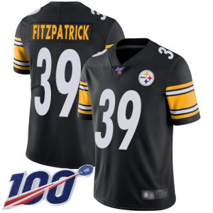 Nike Steelers #39 Minkah Fitzpatrick Black Team Color Men's Stitched NFL 100th Season Vapor Limited Jersey - Custom Name