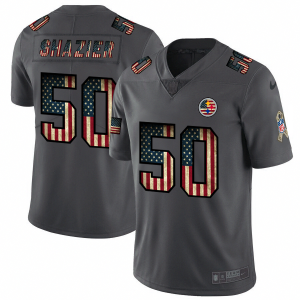 Nike Steelers #50 Ryan Shazier 2018 Salute To Service Retro USA Flag Limited NFL Jersey - Custom Name
