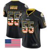 Nike Steelers #55 Devin Bush Black Men's Stitched NFL Limited Rush USA Flag Jersey - Custom Name