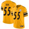 Nike Steelers #55 Devin Bush Gold Men's Stitched NFL Limited Inverted Legend Jersey - Custom Name