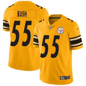 Nike Steelers #55 Devin Bush Gold Men's Stitched NFL Limited Inverted Legend Jersey - Custom Name