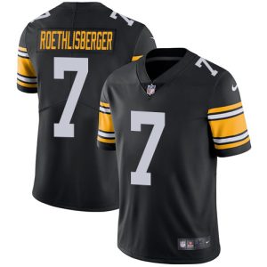 Nike Steelers #7 Ben Roethlisberger Black Alternate Men's Stitched NFL Vapor Untouchable Limited Jersey - Custom Name