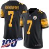 Nike Steelers #7 Ben Roethlisberger Black Men's Stitched NFL Limited Rush 100th Season Jersey - Custom Name