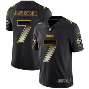 Nike Steelers #7 Ben Roethlisberger Black Men's Stitched NFL Vapor Untouchable Limited Smoke Fashion Jersey - Custom Name