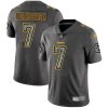 Nike Steelers #7 Ben Roethlisberger Gray Static Men's Stitched NFL Vapor Untouchable Limited Jersey - Custom Name