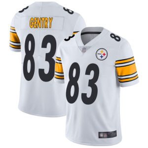 Nike Steelers #83 Zach Gentry White Men's Stitched NFL Vapor Untouchable Limited Jersey - Custom Name