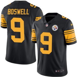 Nike Steelers #9 Chris Boswell Black Men's Stitched NFL Limited Rush Jersey - Custom Name