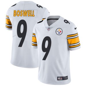Nike Steelers #9 Chris Boswell White Men's Stitched NFL Vapor Untouchable Limited Jersey - Custom Name