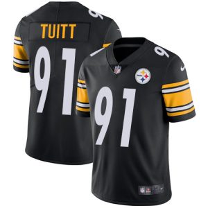 Nike Steelers #91 Stephon Tuitt Black Team Color Men's Stitched NFL Vapor Untouchable Limited Jersey - Custom Name