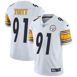 Nike Steelers #91 Stephon Tuitt White Men's Stitched NFL Vapor Untouchable Limited Jersey - Custom Name