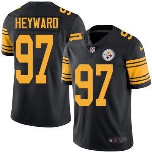 Nike Steelers #97 Cameron Heyward Black Men's Stitched NFL Limited Rush Jersey - Custom Name