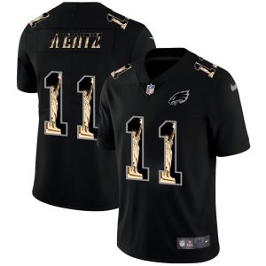 Philadelphia Eagles #11 Carson Wentz Carbon Black Vapor Statue Of Liberty Limited NFL Jersey - Custom Name