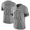 Philadelphia Eagles #11 Carson Wentz Men's Nike Gray Gridiron II Vapor Untouchable Limited NFL Jersey - Custom Name