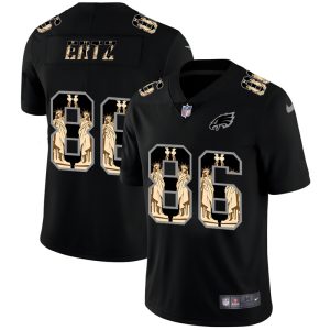 Philadelphia Eagles #86 Zach Ertz Carbon Black Vapor Statue Of Liberty Limited NFL Jersey - Custom Name