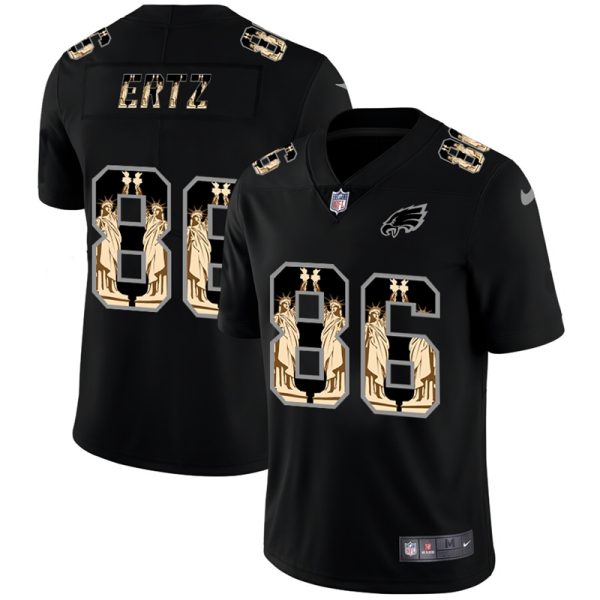 Philadelphia Eagles #86 Zach Ertz Carbon Black Vapor Statue Of Liberty Limited NFL Jersey - Custom Name