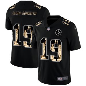 Pittsburgh Steelers #19 JuJu Smith-Schuster Carbon Black Vapor Statue Of Liberty Limited NFL Jersey - Custom Name
