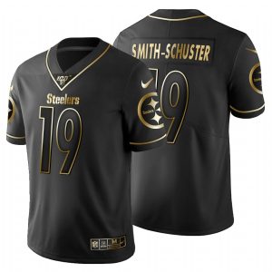 Pittsburgh Steelers #19 JuJu Smith-Schuster Men's Nike Black Golden Limited NFL 100 Jersey - Custom Name