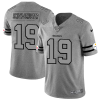 Pittsburgh Steelers #19 JuJu Smith-Schuster Men's Nike Gray Gridiron II Vapor Untouchable Limited NFL Jersey - Custom Name