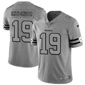 Pittsburgh Steelers #19 JuJu Smith-Schuster Men's Nike Gray Gridiron II Vapor Untouchable Limited NFL Jersey - Custom Name