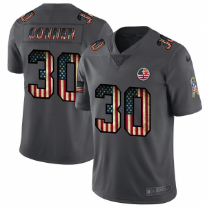 Pittsburgh Steelers #30 James Conner Nike 2018 Salute to Service Retro USA Flag Limited NFL Jersey - Custom Name
