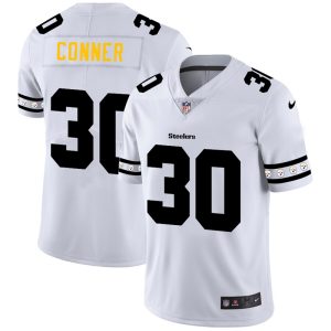 Pittsburgh Steelers #30 James Conner Nike White Team Logo Vapor Limited NFL Jersey - Custom Name