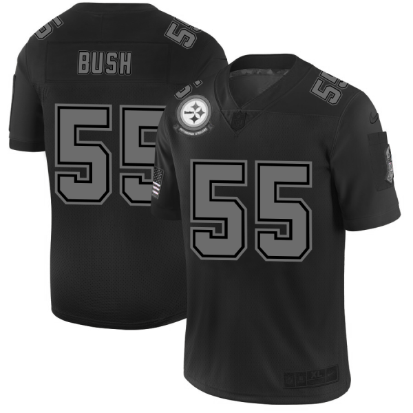 Pittsburgh Steelers #55 Devin Bush Men's Nike Black 2019 Salute to Service Limited Stitched NFL Jersey - Custom Name