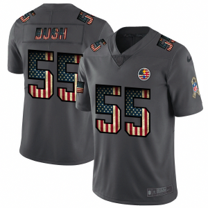 Pittsburgh Steelers #55 Devin Bush Nike 2018 Salute to Service Retro USA Flag Limited NFL Jersey - Custom Name